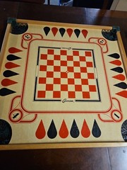 Vintage 1970 Carrom Game Board Table Model No. 108RS.