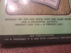 Lee Publications Sealed Yes & Know Bible New Testament Quiz Book Invisible Ink