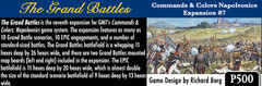 GMT Games Commands and Colors Napoleonics The Grand Battle Expansion