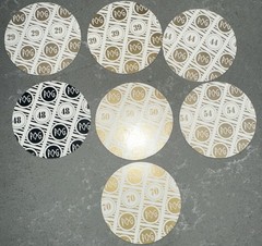 VINTAGE 1990s Lot of 104 POISON Skull Bones Pogs Slammer Whammers Milk Caps