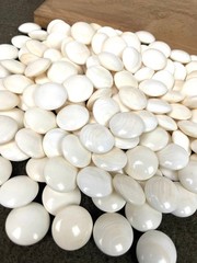 Clam Go Stones Size34 178pcs Nachiguro Black 180pcs & Go Bowls w/BOX IGO Japan