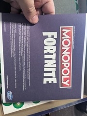 MONOPOLY FORTNITE Board Game 100% COMPLETE OPENED BOX Cards in SHRINK 2019 MF2
