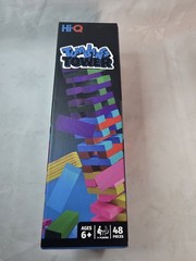 Tumbling Tower Color Stack Game, Blocks with Dice – 48-Piece Wooden Stacking …