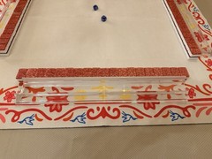 Mah Jong Complete Set w/ Racks, pink sparkle Tiles & 2 Dice (no bag)