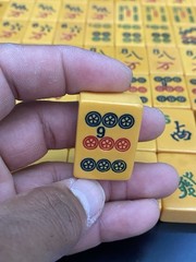 Nice Lot of 153 Vintage Bakelite Mah Jong Mahjong Tiles + 4 Racks W/ Case & Dice