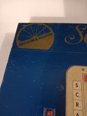 Vintage 1982 Scrabble Deluxe Rotating Turntable Board Game Mahogany Tiles