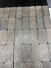 Vintage Dominos Mixed Tiles. Black With Vines & Floral. Lot Of 54.