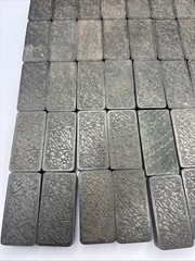 Vintage Dominos Mixed Tiles. Black With Vines & Floral. Lot Of 54.