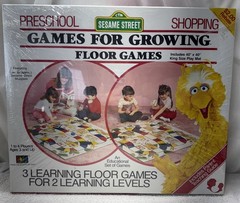 Vtge NEW 1987 Sesame Street Preschool Games for Growing Shopping Floor Games