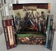 Pathfinder Adventure Card RPG Game Core Set Crimson Expansion 6 Books Screen Lot