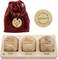 Date Night Dice Sex Game Love Set – 6 Sex Positions Dice, Decision Coin, Board &