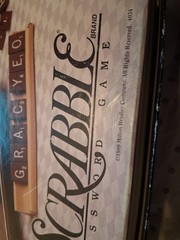 VTG 1989 Scrabble Deluxe Turntable Edition Milton Bradley 4034 All 100 Tiles