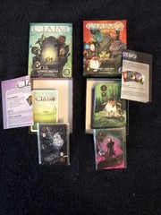 Claim Card Game 1 & 2 + All 3 Expansions Two Promo Sets Magic Maps Playmat Mercs