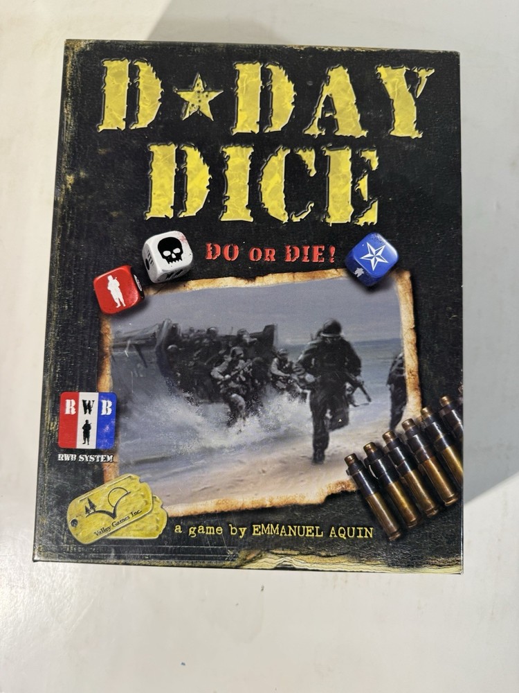 D Day Dice Do or Die Board Game 2012 Valley Games RWB System WWII New Open Box
