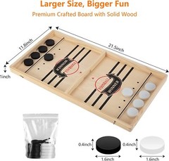 2x Fast Sling Puck Desktop Game Winner PK Board Game Children Toys Gift Big Size