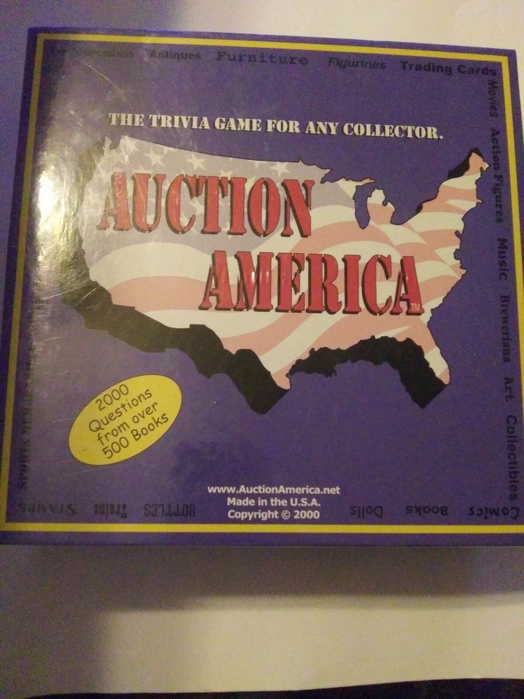 Auction America Trivia Game Collectors Memorabilia Trivia Game ages 16+ USA Made