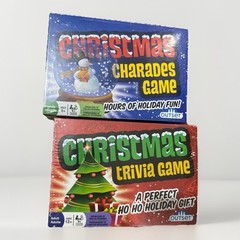 NEW set of 2 Christmas Charades & Trivia Games – Holiday Party Game Fun