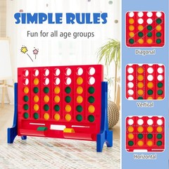 Wall Mounted or Tabletop Giant 4 in a Row Jumbo 4-to-Score Connect Game Set