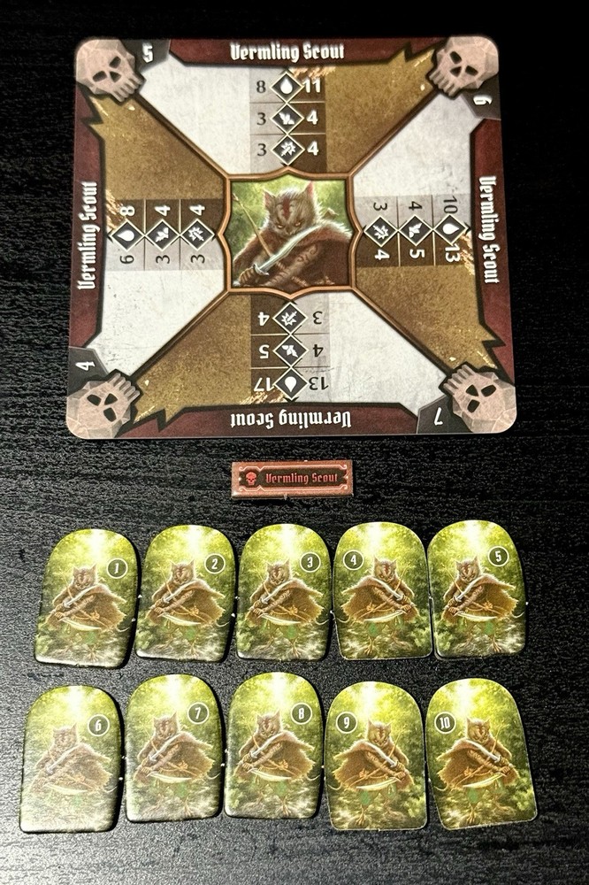 Gloomhaven Jaws Of The Lion Vermling Scout Standees Monster Stands & Stat Card