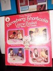 Parker Brothers Strawberry Shortcake Game Basket Vintage 1981 Four Games In Box!