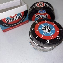 Word A Round ThinkFun 2012 Fast-Paced Complete Family Card Game Puzzle Tease