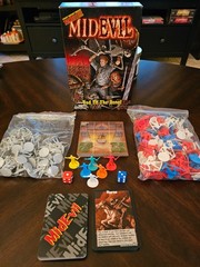 ZOMBIES!!! MIDEVIL Board Game (Twilight Creations, 2005) USED & COMPLETE