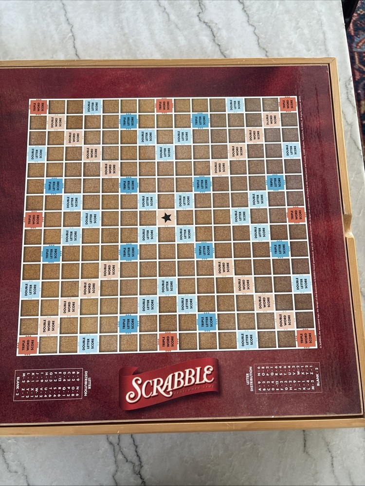 2007 Monopoly & Scrabble Solid Wood Cabinet Board Game + 4 Extras!