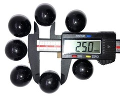 1″ INCH 25mm 2 LBS POUND Opaque BLACK Solid Glass Marbles Free Shipping Priority