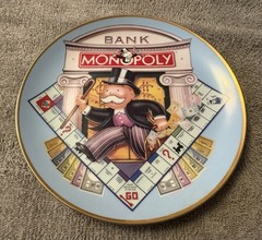 Franklin Mint Monopoly Game 60th Anniversary Millionaire’s Wooden Wall Clock