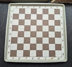 Vintage USSR Magnetic Travel Chess & Checkers Set 2in1 Soviet Board Game