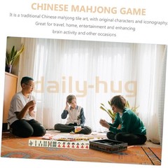 Chinese Mahjong Game Set 144 Ivory/Vintage Colored Tiles w/ Case