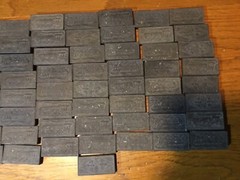 Lot Of 65 Antique Wooden Dominos For Collection Crafts Replacement Game Piece