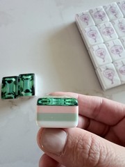 American Mah Jong Game set, Tiles Set, Emerald Green, 4 Layers