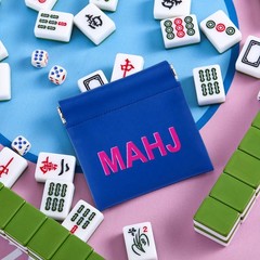 Mahjong Dice Bags 3.8 x 3.9 in PU Squeeze Mahjong Pouch Mini Dice Coin Tiles …