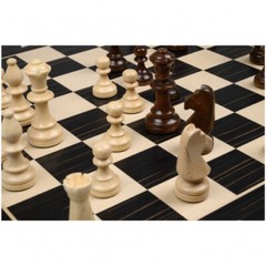Chess Set Black – Tournament – Field 50mm – With Wooden Case For Chess Pieces