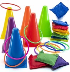 Multicolored 3-in-1 Yard Game Set for Kids & Family Outdoor Indoor Play