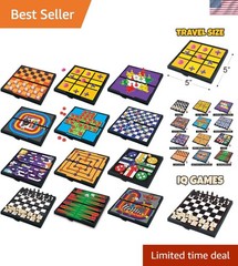 Magnetic Board Game Set – 12 Compact Travel Games for Families on the Go