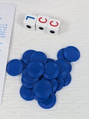 LCR – Left Center Right – Original Dice Game – Blue Tin