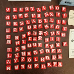 Vintage ANAGRAMS Parker Brothers Game Plastic Tiles, With Instructions RARE!