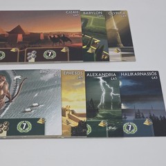 7 Wonders Board Game Repos Production 2010 Complete + Sleeves & Travel Band