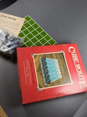 Cube Route Dice Game Vantage Point 1975 Felt Board Jumbo Dice Vintage