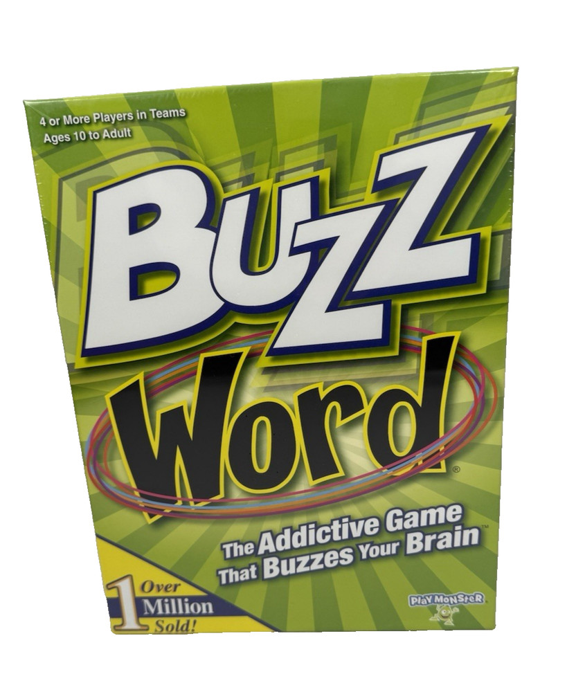 BUZZ WORD Game for Family Game Night Fun 2017 Play Monster SEALED NOS NEW