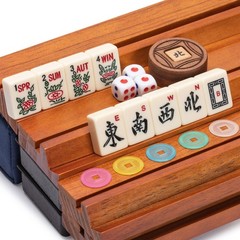 American Mahjong Sapphire Blue 166-Tile Rack/Pusher Soft Case FX-AM005-A New