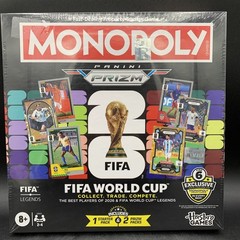 Monopoly Panini Prizm FIFA World Cup Board Game Includes 1 Starter & 2 Prizm Pk