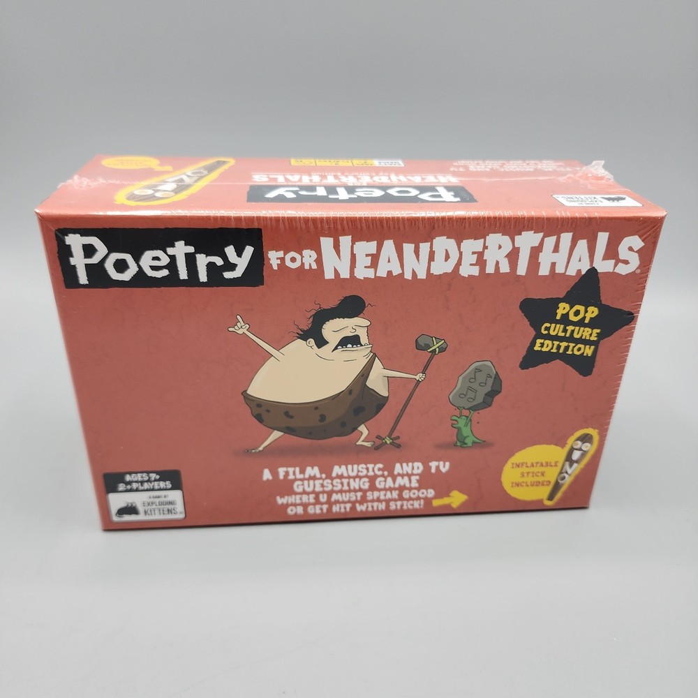 Pop Culture Poetry For Neanderthals Family Word Game Exploding Kittens Party NEW