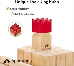 Kubb Yard Game Set with Carrying Bag – Outdoor Lawn Family Game for Teen & Adult