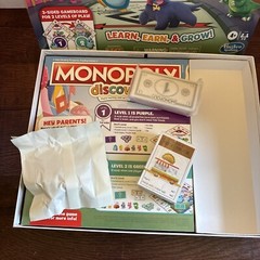Monopoly Discover Board Game for Kids Ages 4+, 2-Sided Gameboard, Playful