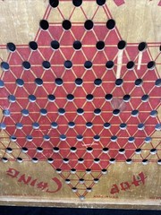 Vintage Hop Ching Chinese Checkers Game Board J. Pressman Co. NY 2729