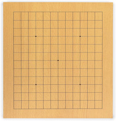 Beechwood Veneer (0.4-Inch) Etched Beginner’S Reversible 9X9/13X13 Go Game Set B