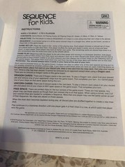 Sequence for Kids Game 2-4 Players Ages 3 & Up- Complete